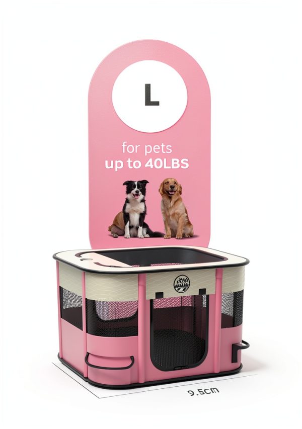 BEBANG Portable Pet Playpen for Cats and Dogs-1