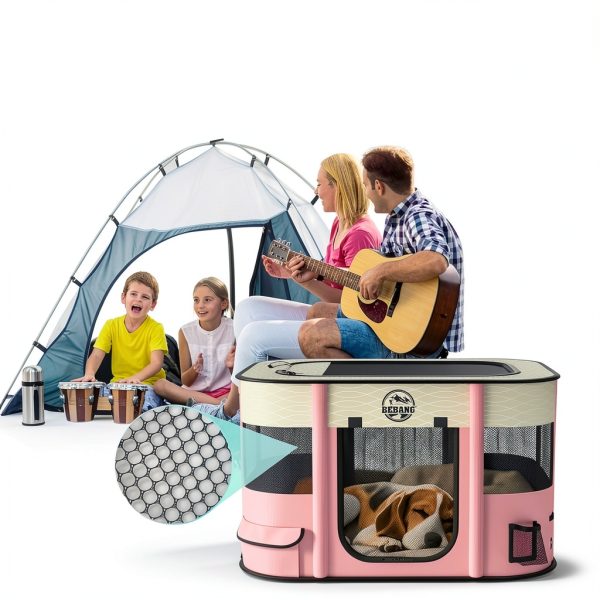 BEBANG Portable Pet Playpen for Cats and Dogs-4