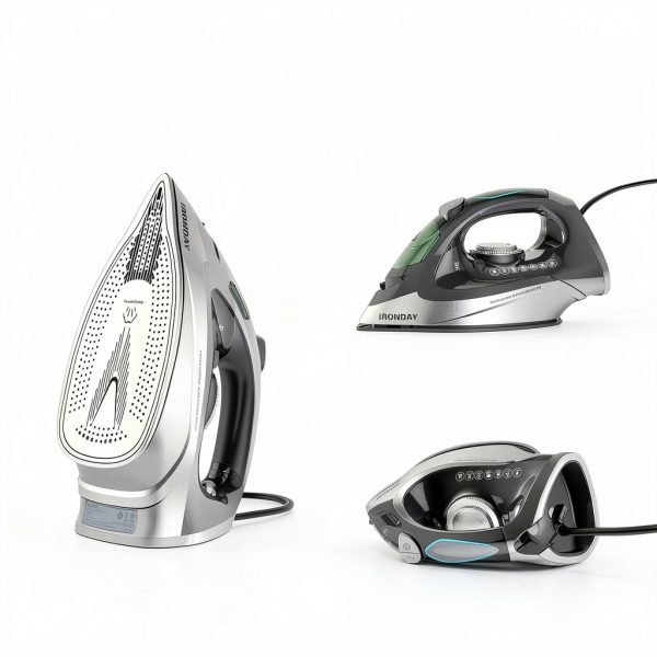 IRONDAY Steam Iron Ceramic Soleplate Auto Shutoff Grey-5
