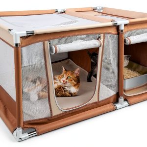 Paw Libero Stainless Steel Cat Playpen for Indoor Cats-0