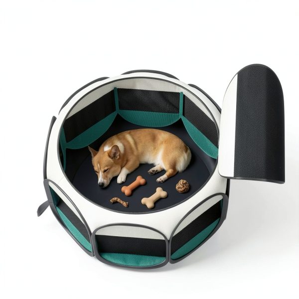 ipetstation Pet Playpen for Small Cats Dogs Portable Safe-3