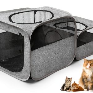 Cat Playpen by tailtastic Innovative 2-Zone Layout-0